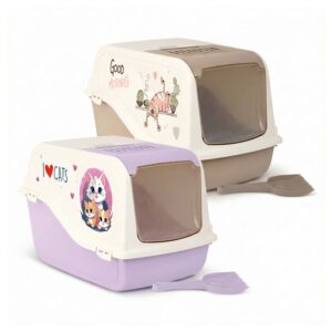Cat Litter Box ARIEL(TOP FREE) with Cat Clipart