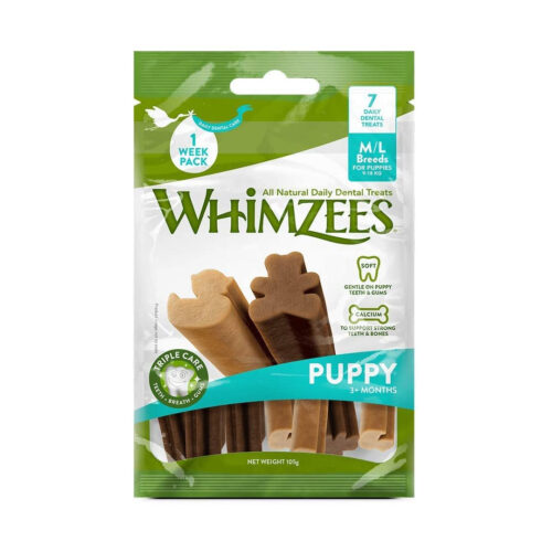 WHIMZEES Puppy Natural Dental Dog Chews Long Lasting, M/L