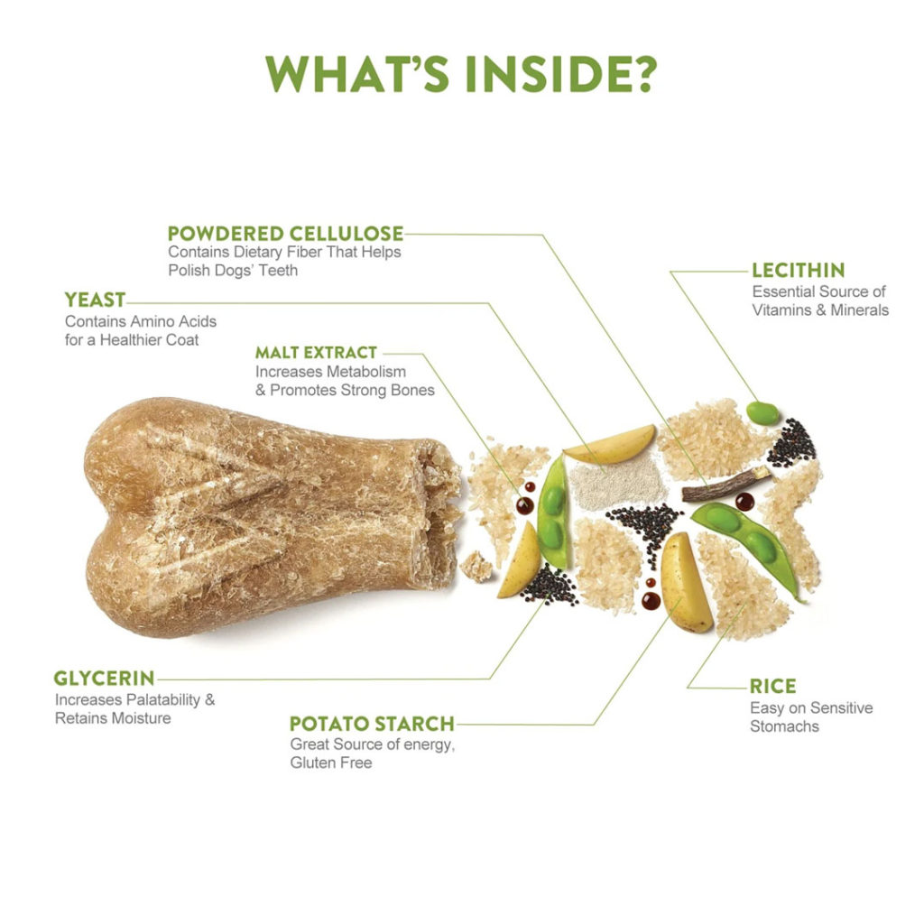 Whimzees Rice Bone Dental Dog Treat Large (9pcs) Naturally For Pets