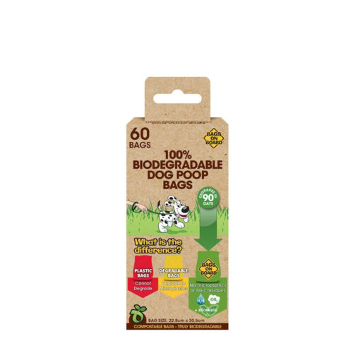 Bags on Board Biodegradable and Compostable Dog Poop Bags 60 Bags