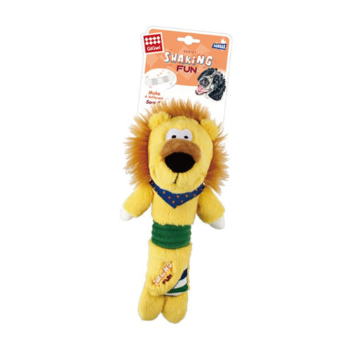 GIGWI Lion Shaking Fun Plush Toy With Squeaker Inside