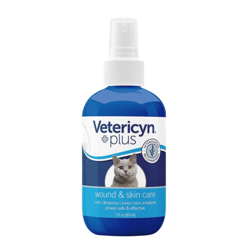 Vetericyn Plus Feline Antimicrobial Cat Wound & Skin Spray, 3-oz bottle