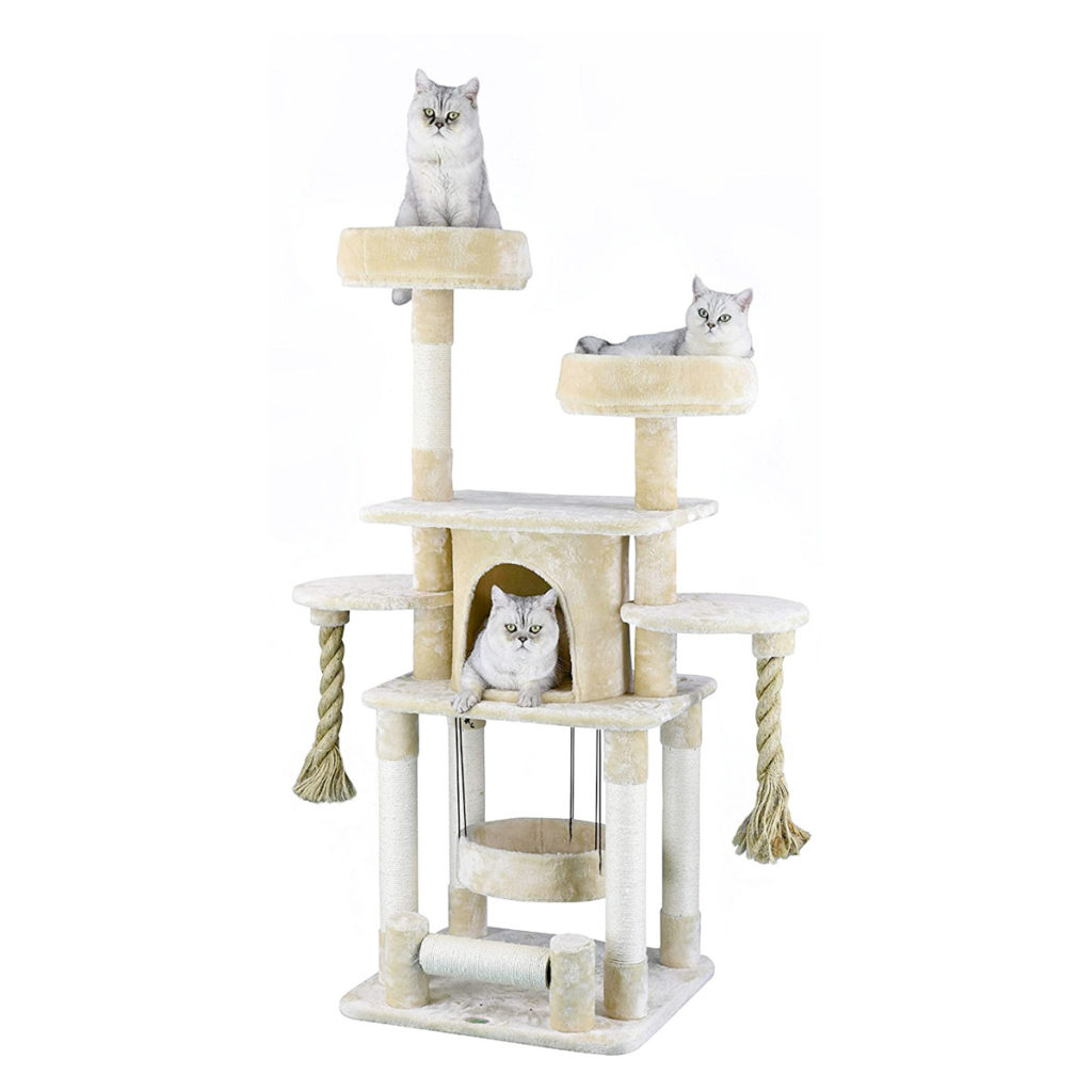 57.5" Jungle Rope Cat Tree (F824) Naturally For Pets