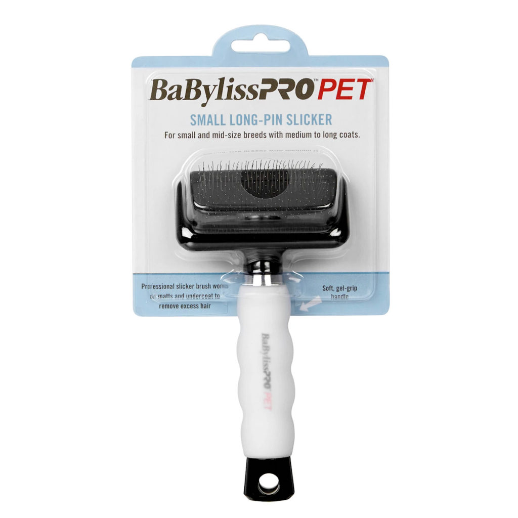 BaByliss PRO PET LongPin Slicker Dog Brush Small Naturally For Pets