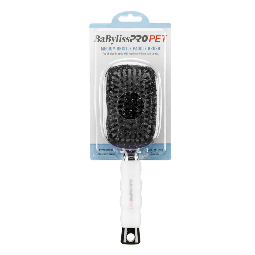 BaByliss PRO PET Bristle Paddle Dog Brush Medium Naturally For Pets