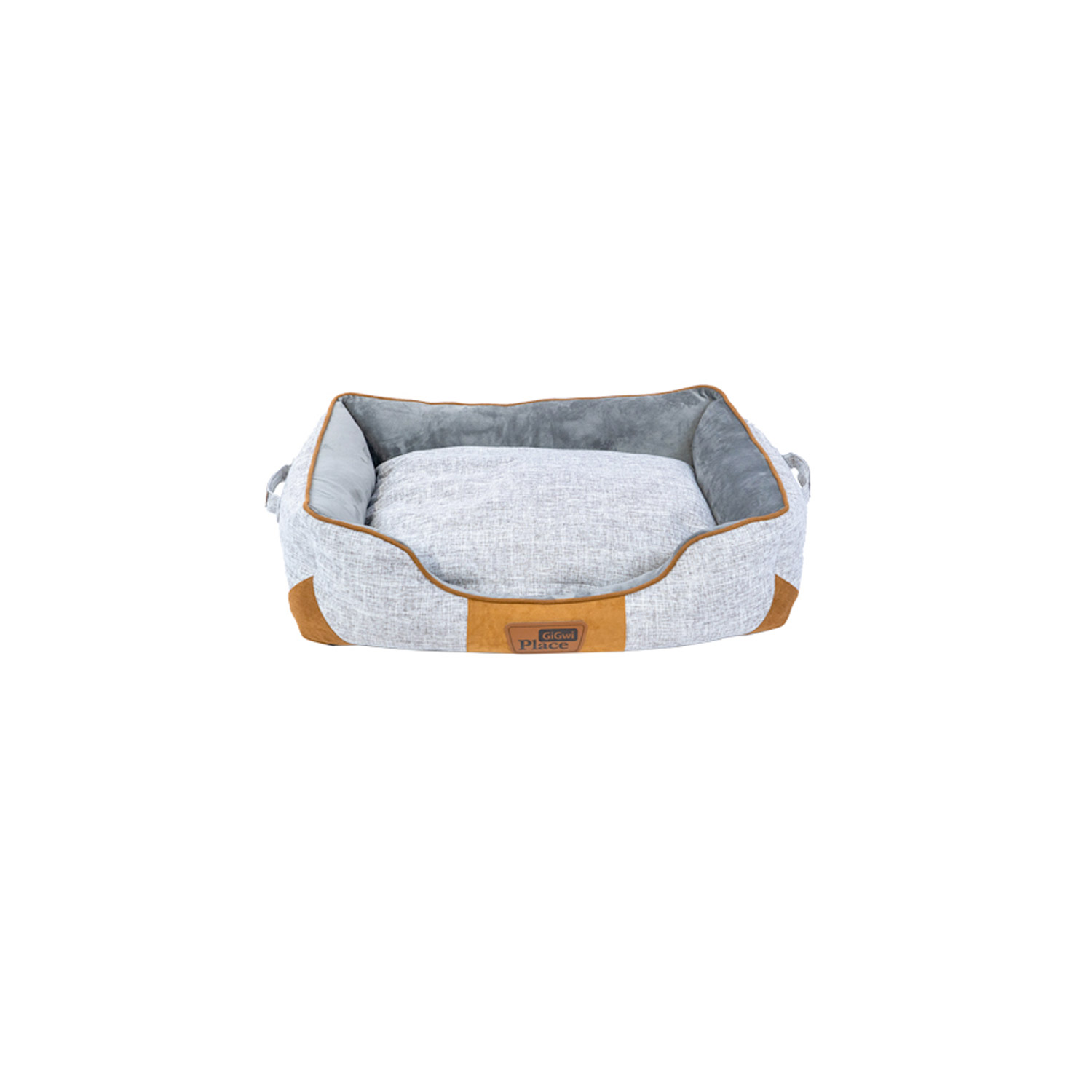 Gigwi Place Removable Cushion Luxury Dog Bed Square Mustard S