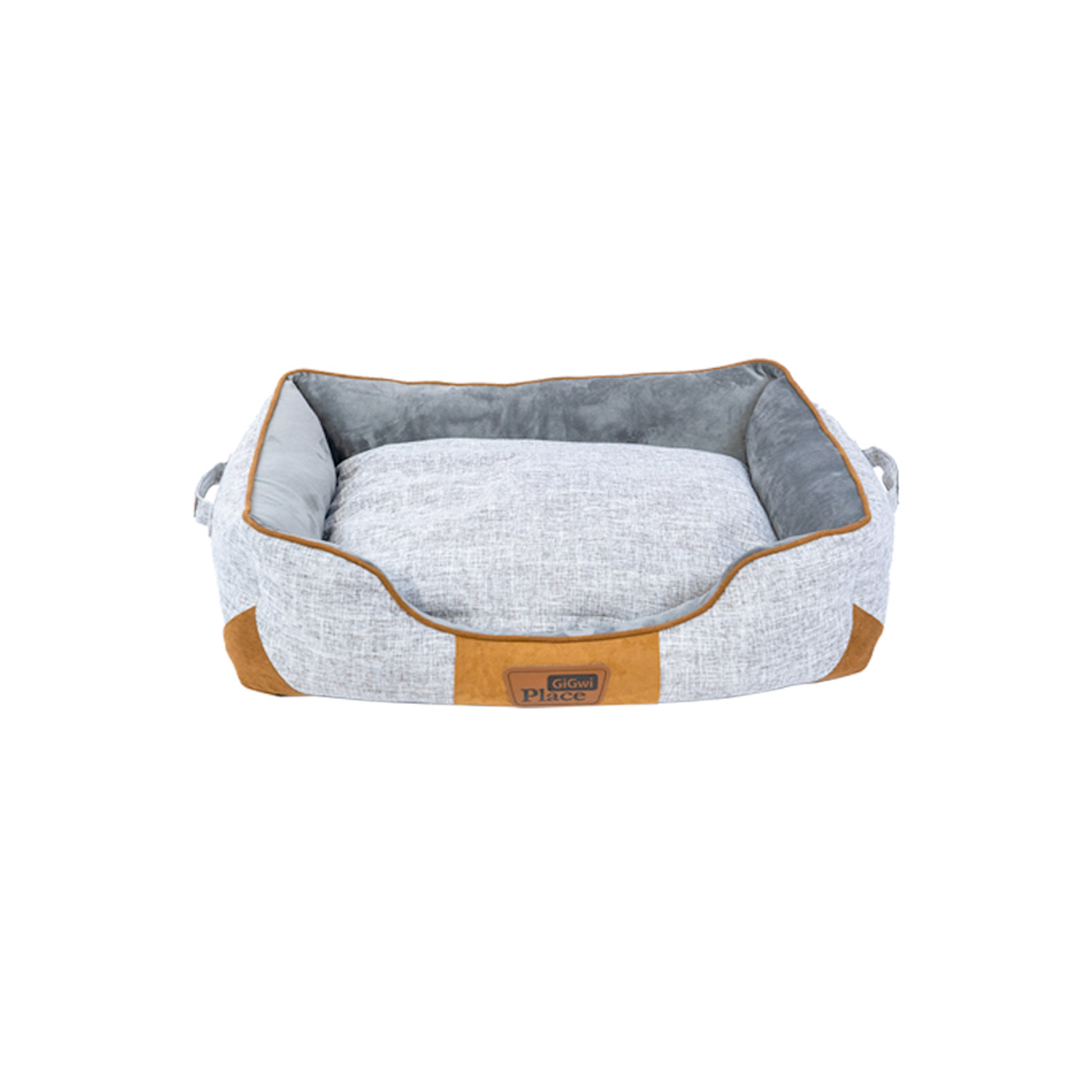 Gigwi Place Removable Cushion Luxury Dog Bed Square Mustard M