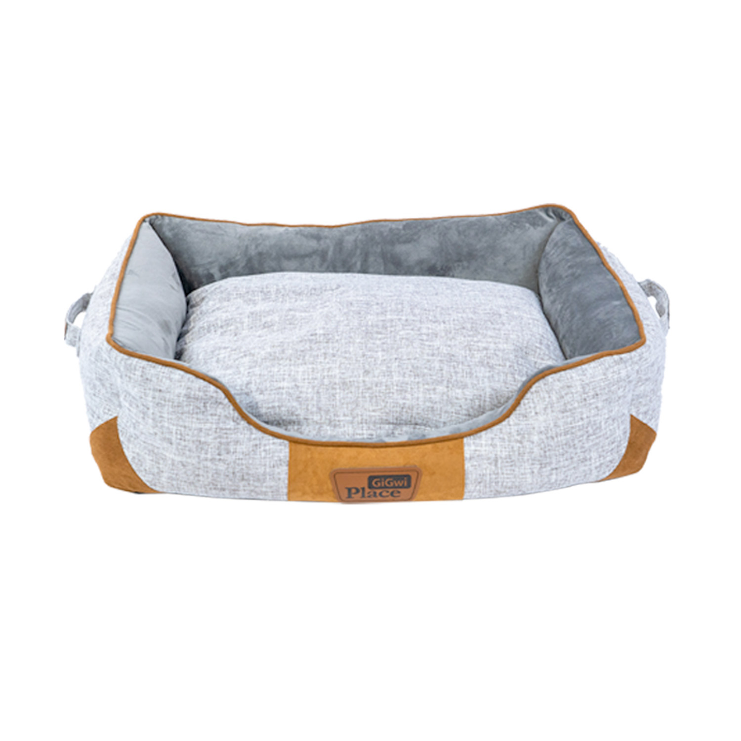 Gigwi Place Removable Cushion Luxury Dog Bed Square Mustard L