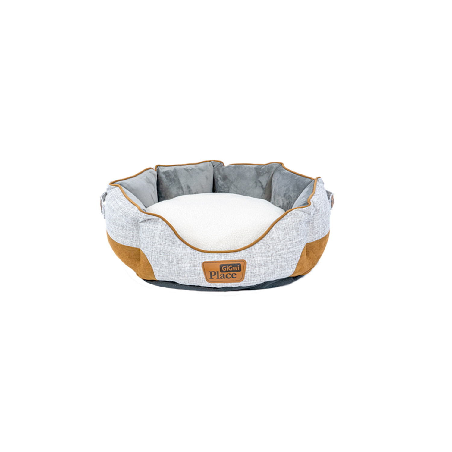 Gigwi Place Removable Cushion Luxury Dog Bed Round Mustard S