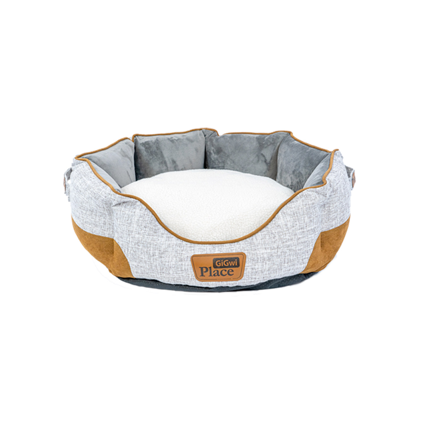 Gigwi Place Removable Cushion Luxury Dog Bed Round Mustard M