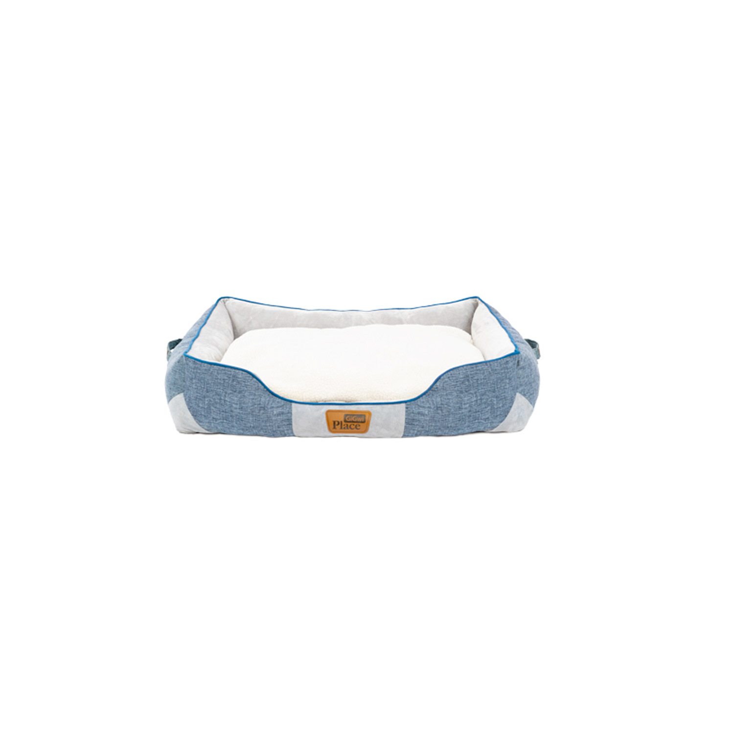 Gigwi Place Removable Cushion Luxury Dog Bed Square Blue S