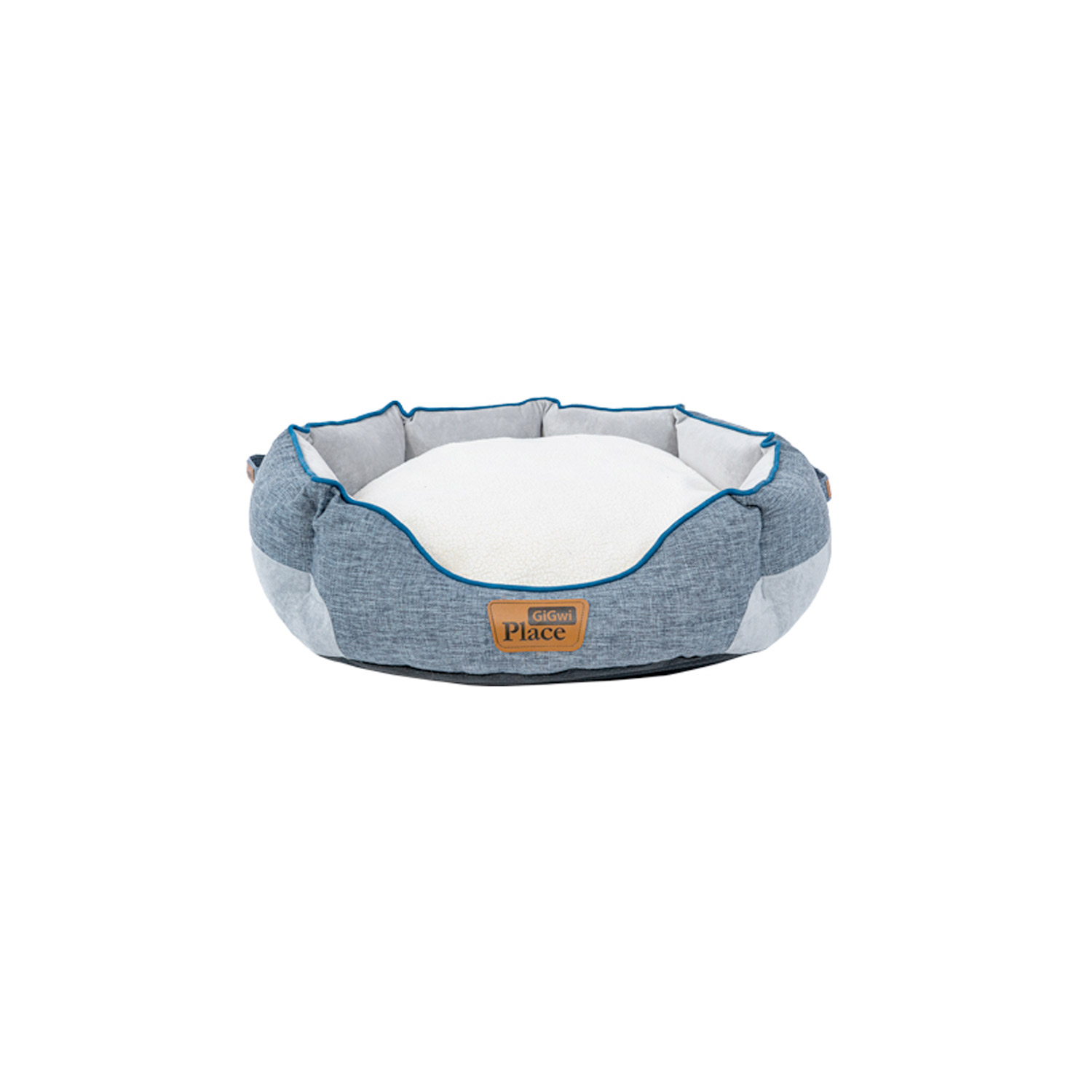 Gigwi Place Removable Cushion Luxury Dog Bed Round Blue S