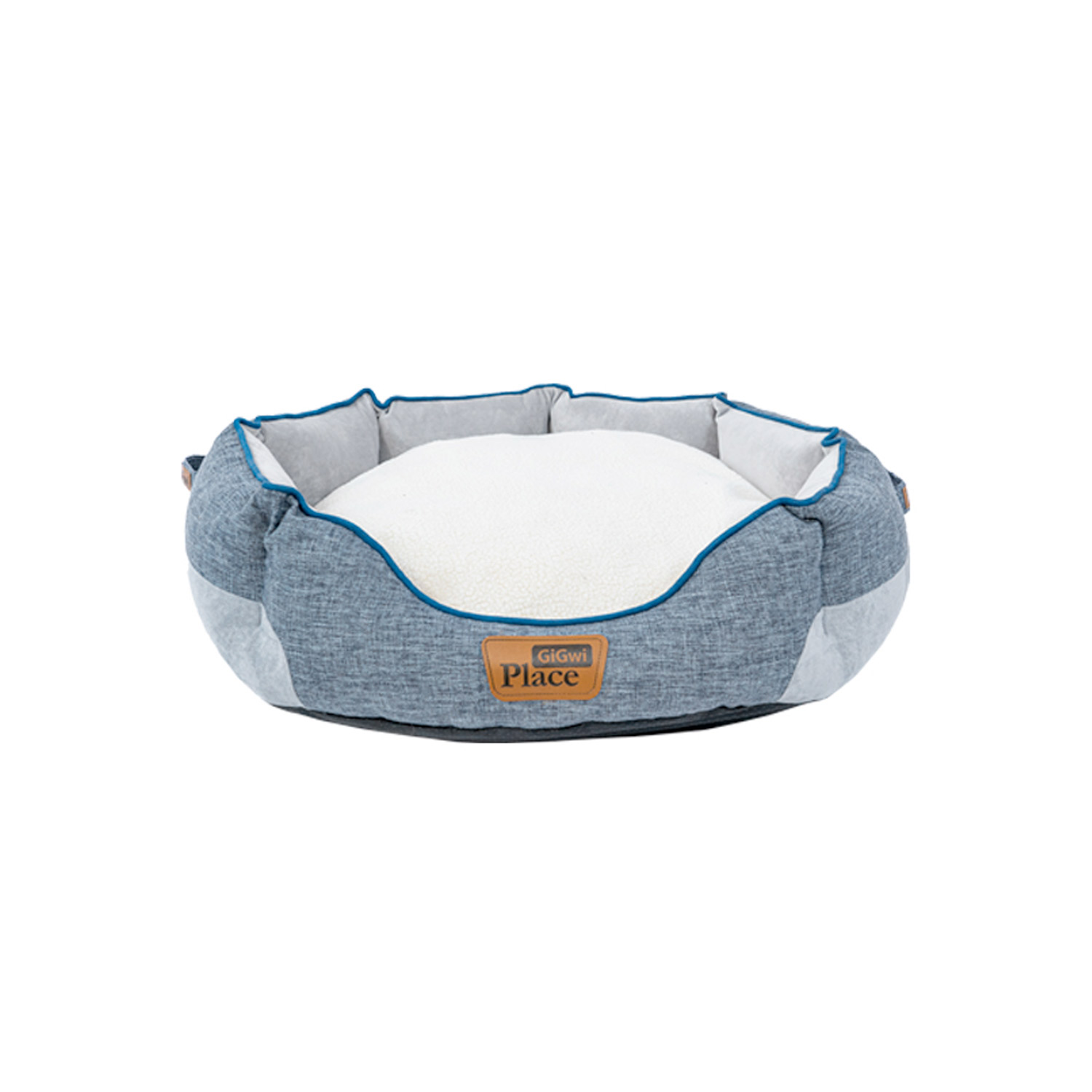 Gigwi Place Removable Cushion Luxury Dog Bed Round Blue M