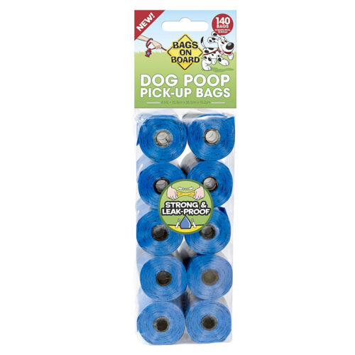 Bags on Board Strong, Leak Proof Dog Poop Pick-up Bags - Blue