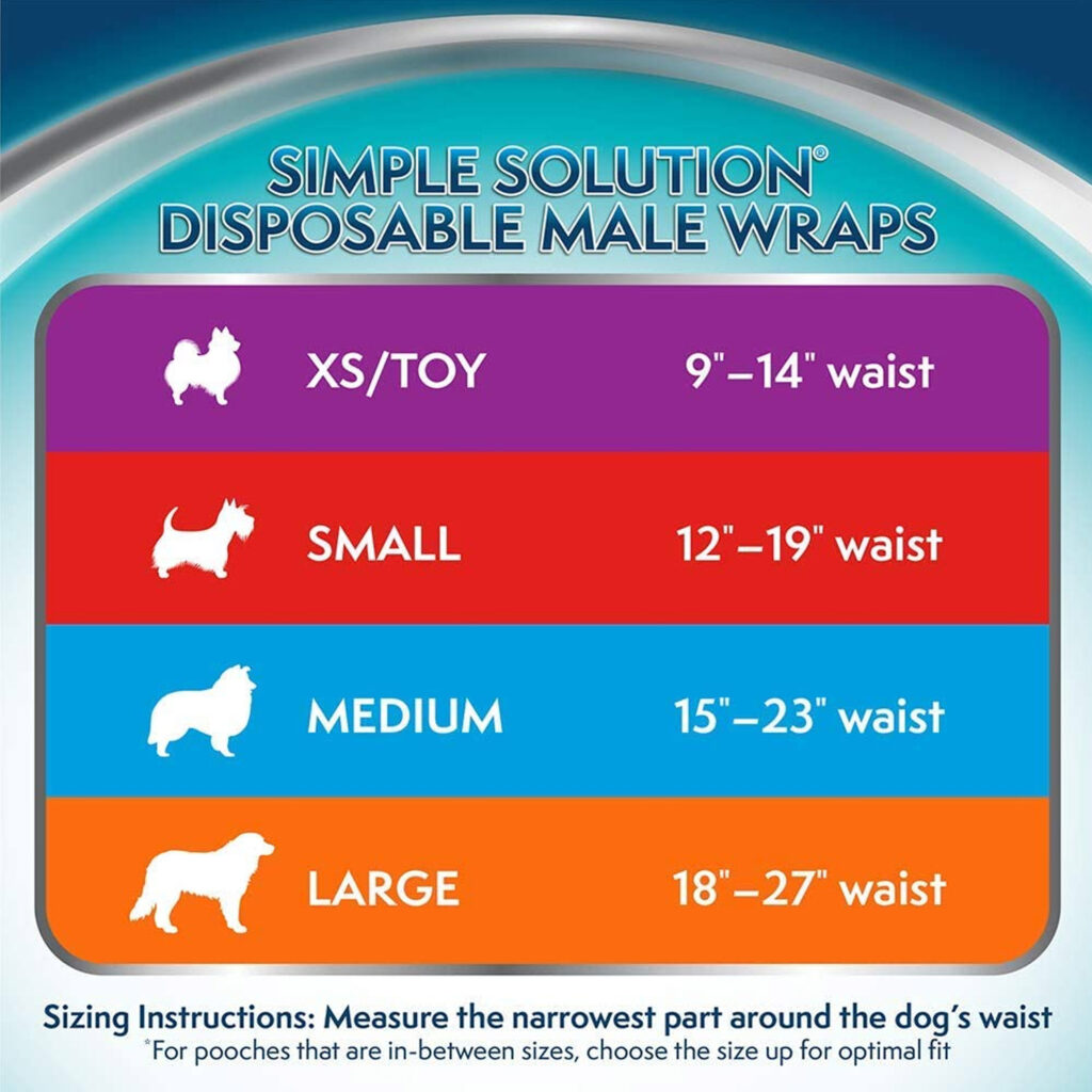 Simple Solution Disposable Male Dog Wraps Naturally For Pets