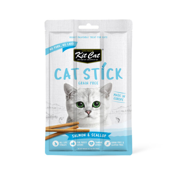 Kit Cat Grain Free Cat Stick Salmon & Scallop
