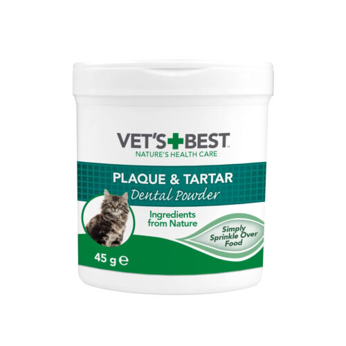 Vet's Best Natural Dental Powder for Cats | Clean Teeth and Fresh Breath - 45g