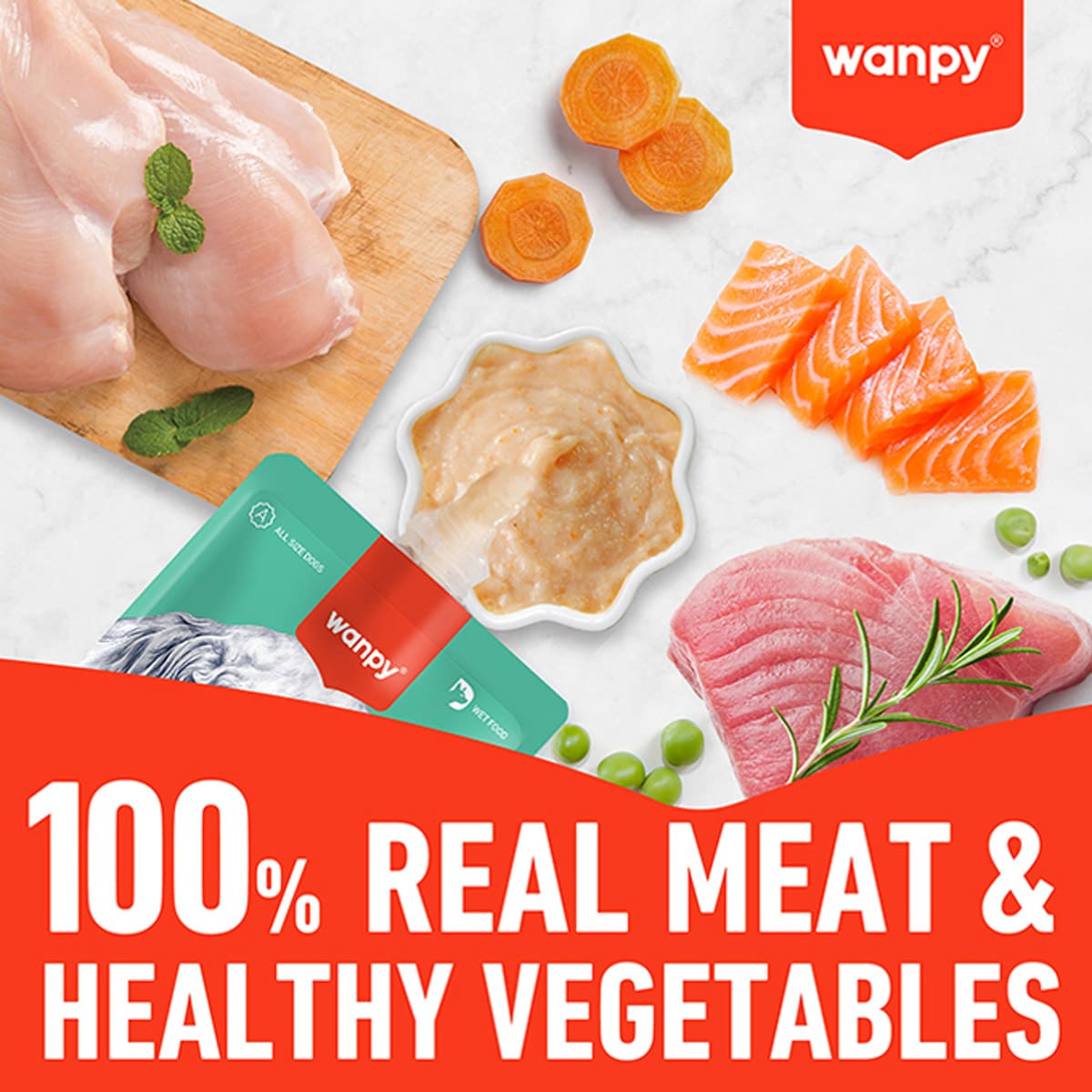Wanpy Tasty Meat Paste Tuna, Chicken and Carrot for Cats 90g - Image 3
