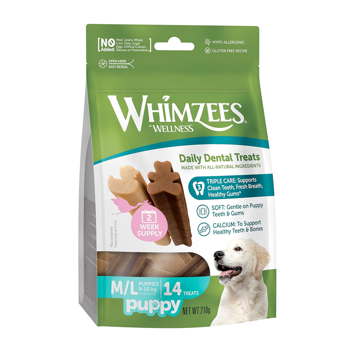 WHIMZEES By Wellness Stix, Fondo Mensile, Gli Stick Dentali Per Cani Di 30 Pezzi Fornitura Di Un Mese Taglia L