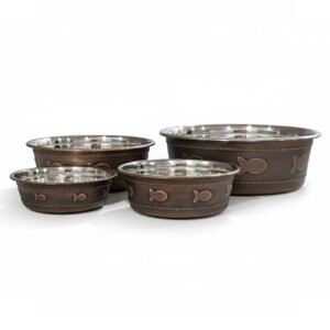 Premium Bowl Fish Embossed - Antique Copper