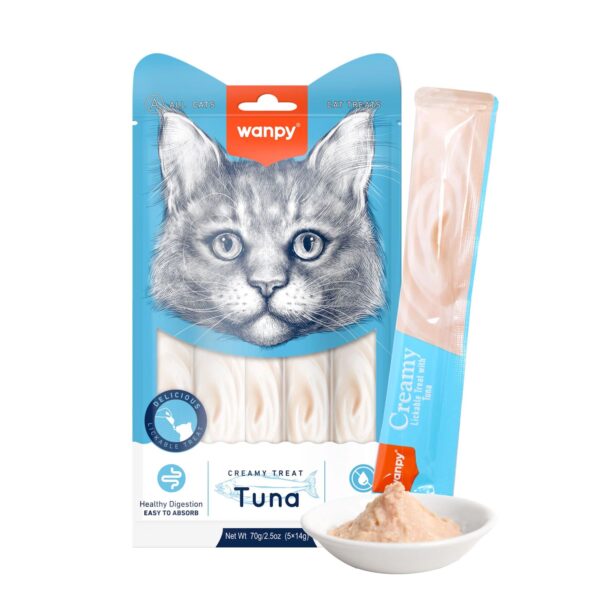 Wanpy Creamy Lickable Cat Treats - Tuna