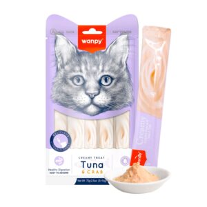 Wanpy Creamy Lickable Cat Treats - Tuna & Crab