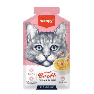 Wanpy Meat Broth Tuna and Shrimp for Cats