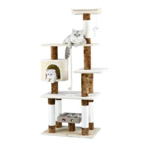 Go Pet Club 67" IQ Busy Box Cat Tree Condo with Sisal Covered Scratching Posts