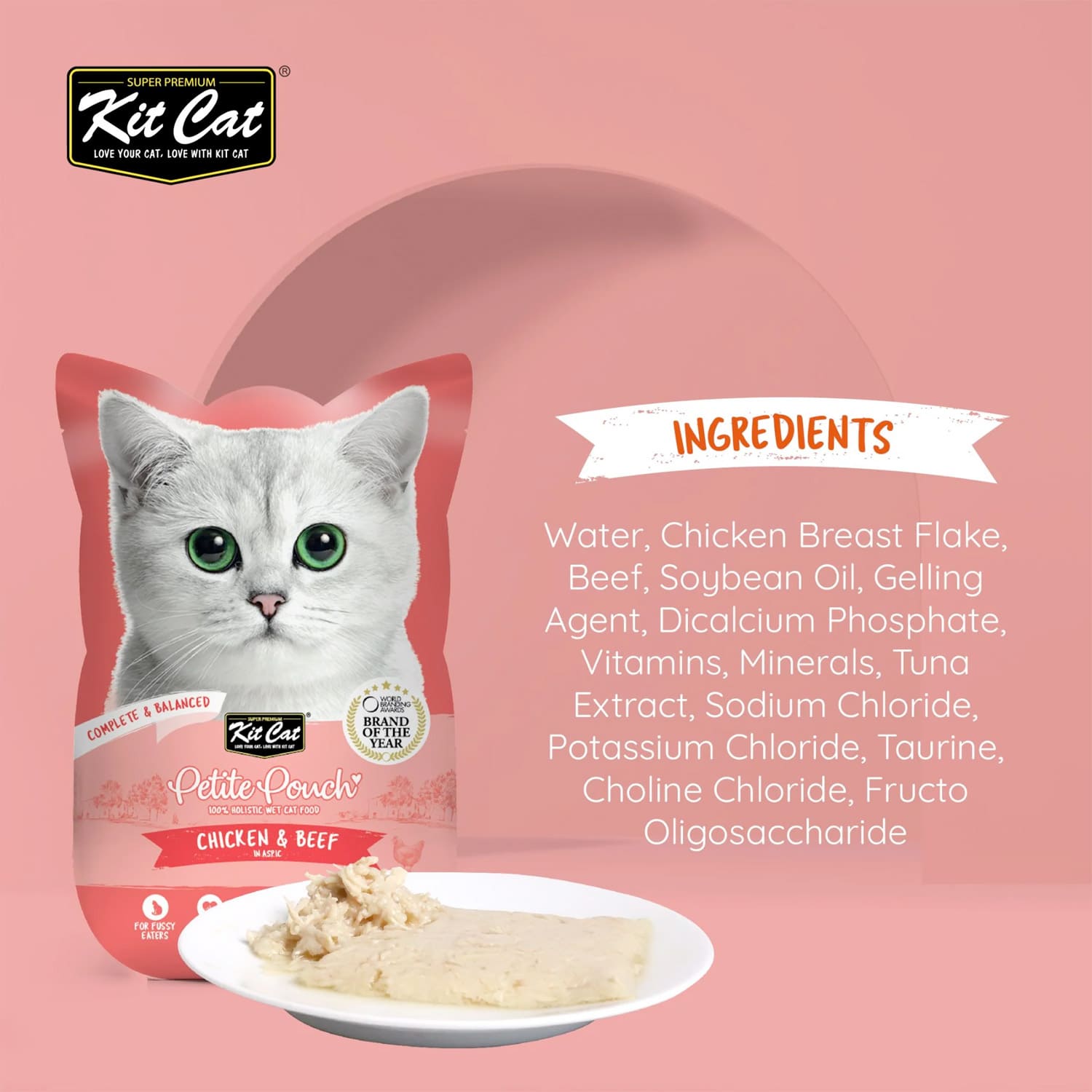 Kit Cat Petite Pouch 70g - Chicken & Beef (1 Box -24pcs) - Image 5