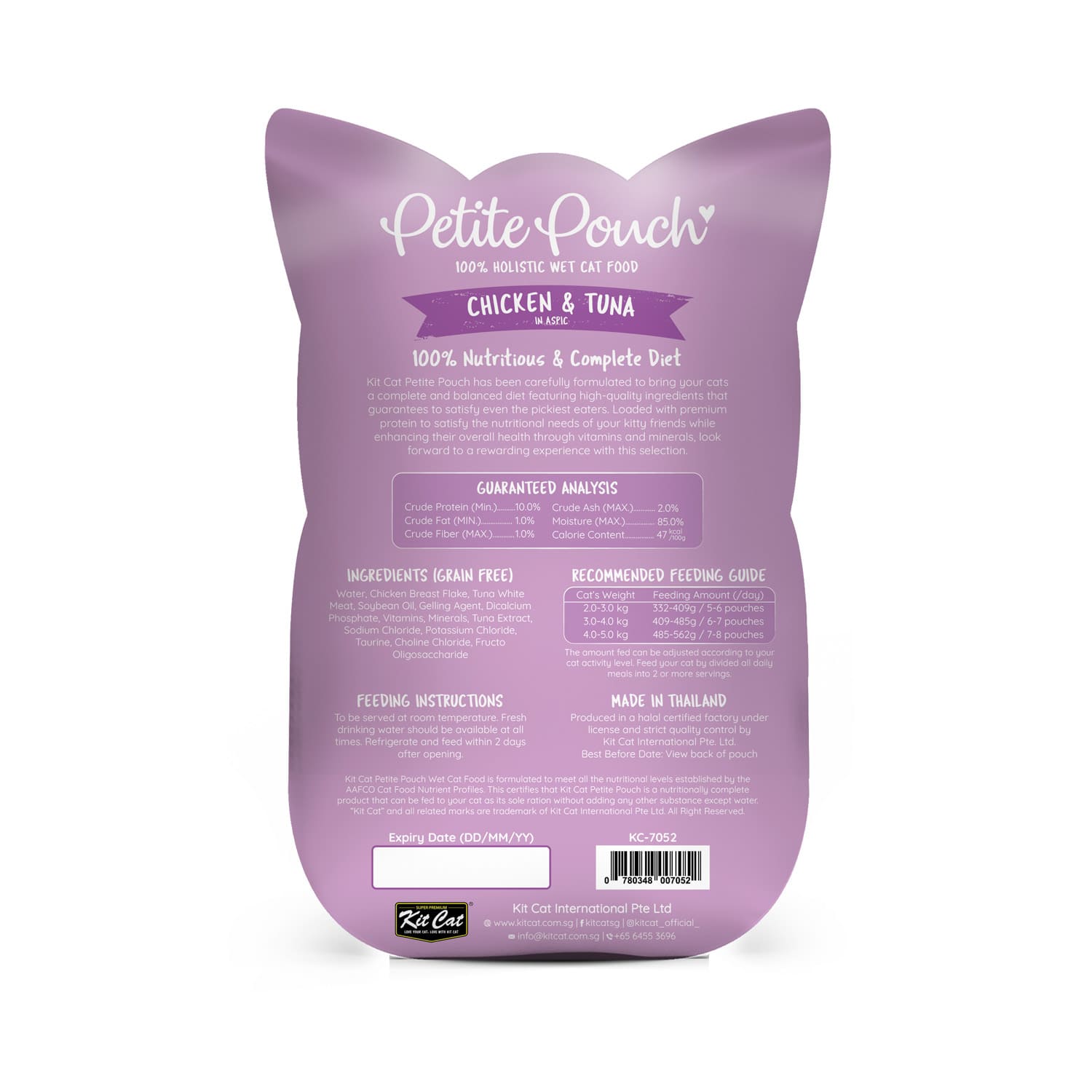 Kit Cat Petite Pouch 70g - Chicken & Tuna (1 Box -24pcs) - Image 3