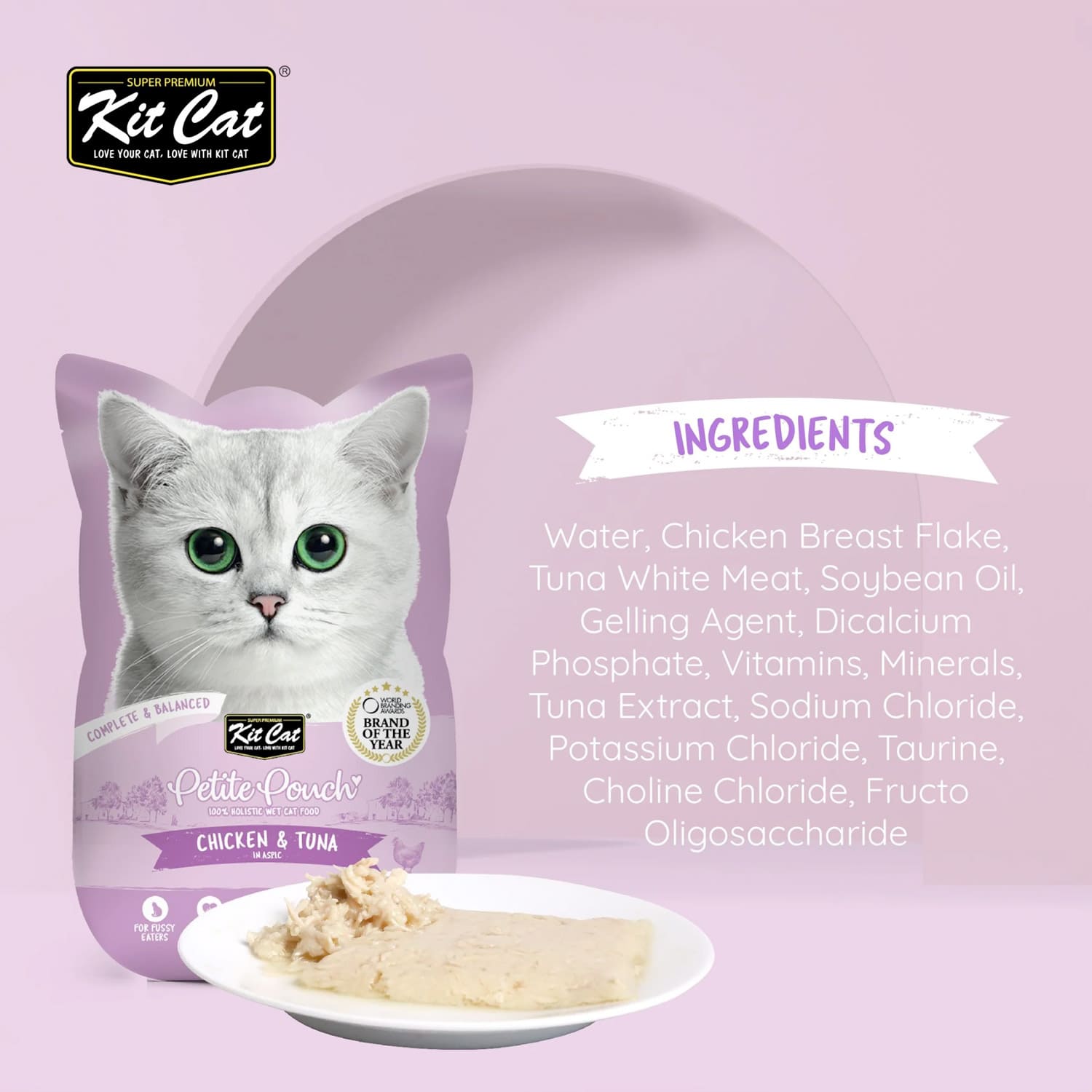 Kit Cat Petite Pouch 70g - Chicken & Tuna (1 Box -24pcs) - Image 5
