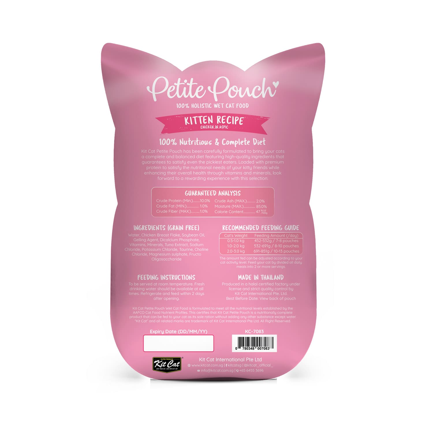 Kit Cat Petite Pouch 70g - Kitten Chicken (1 Box -24pcs) - Image 3