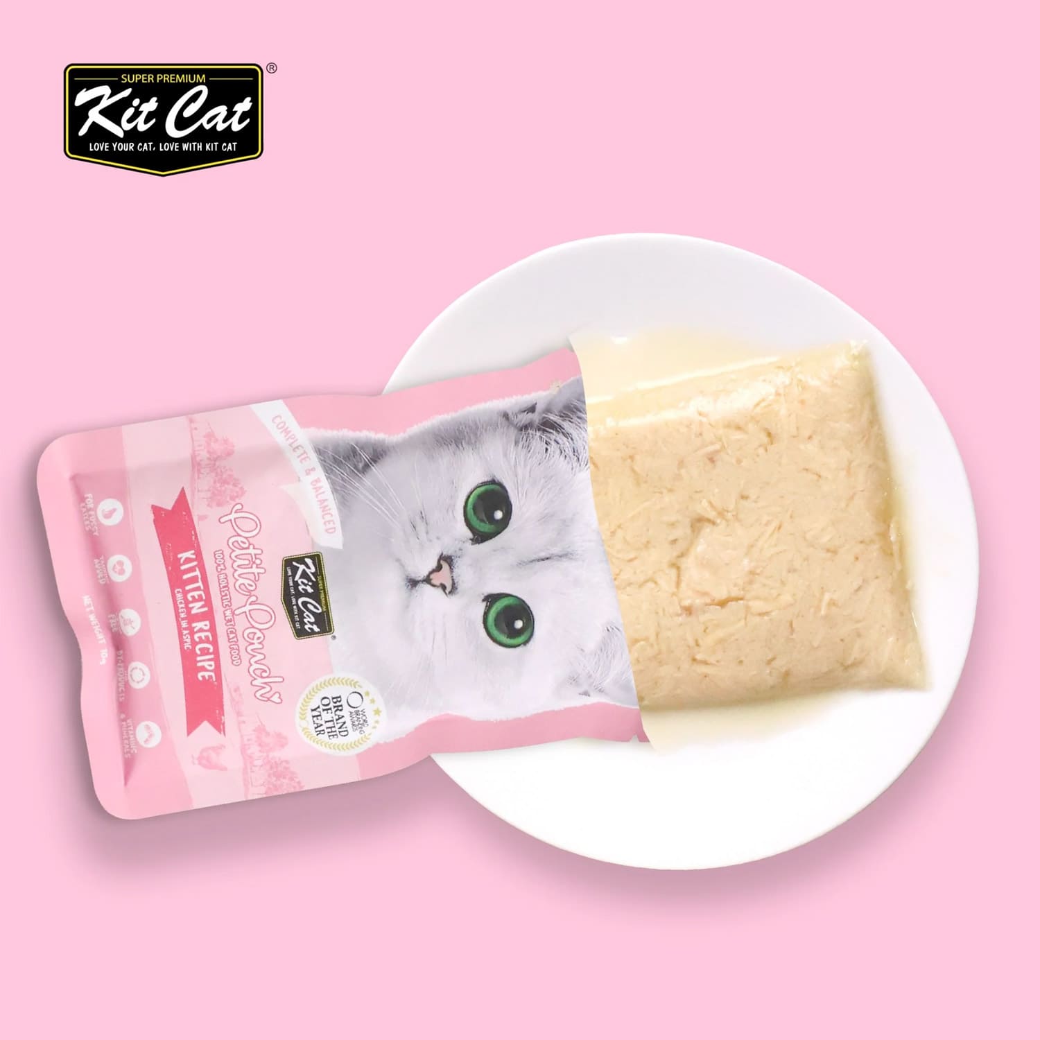 Kit Cat Petite Pouch 70g - Kitten Chicken (1 Box -24pcs) - Image 4