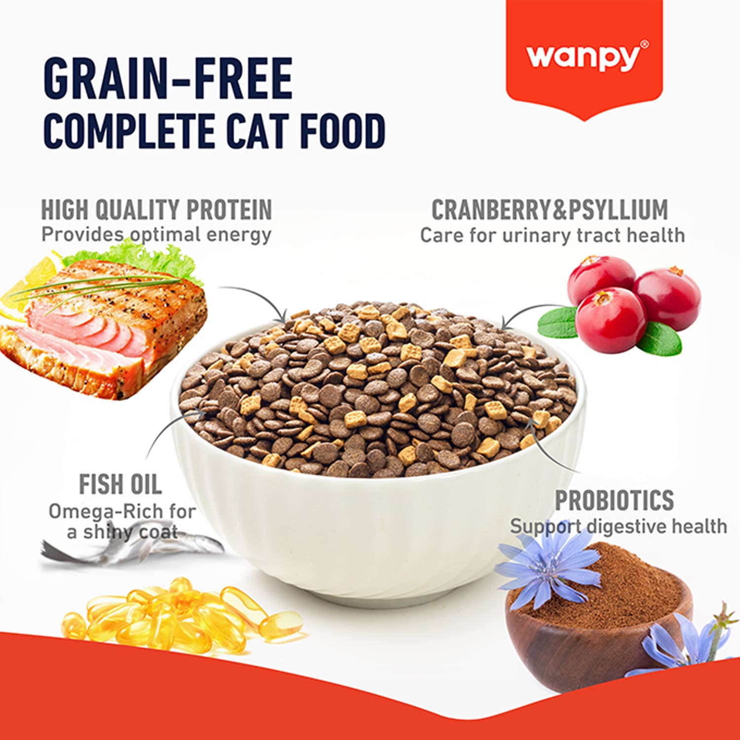 Wanpy Grain Free Complete Food for Adult Cat - Tuna Recipe - Image 4