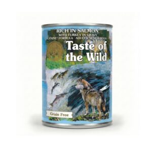 Taste of the Wild Rich in Salmon with Turkey in Gravy for Adult and Senior Dogs  – 390g