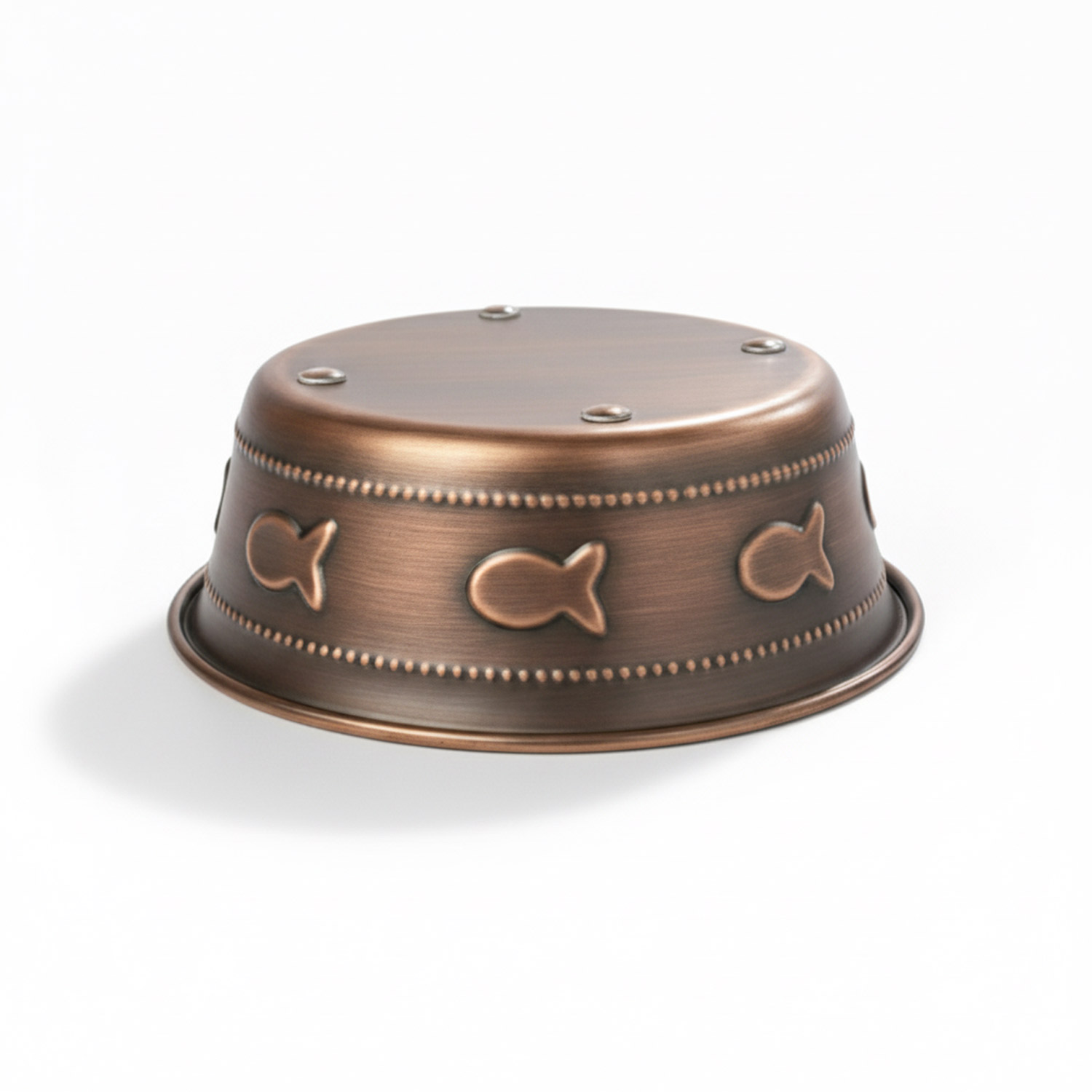 Premium Bowl Fish Embossed - Antique Copper - Image 2