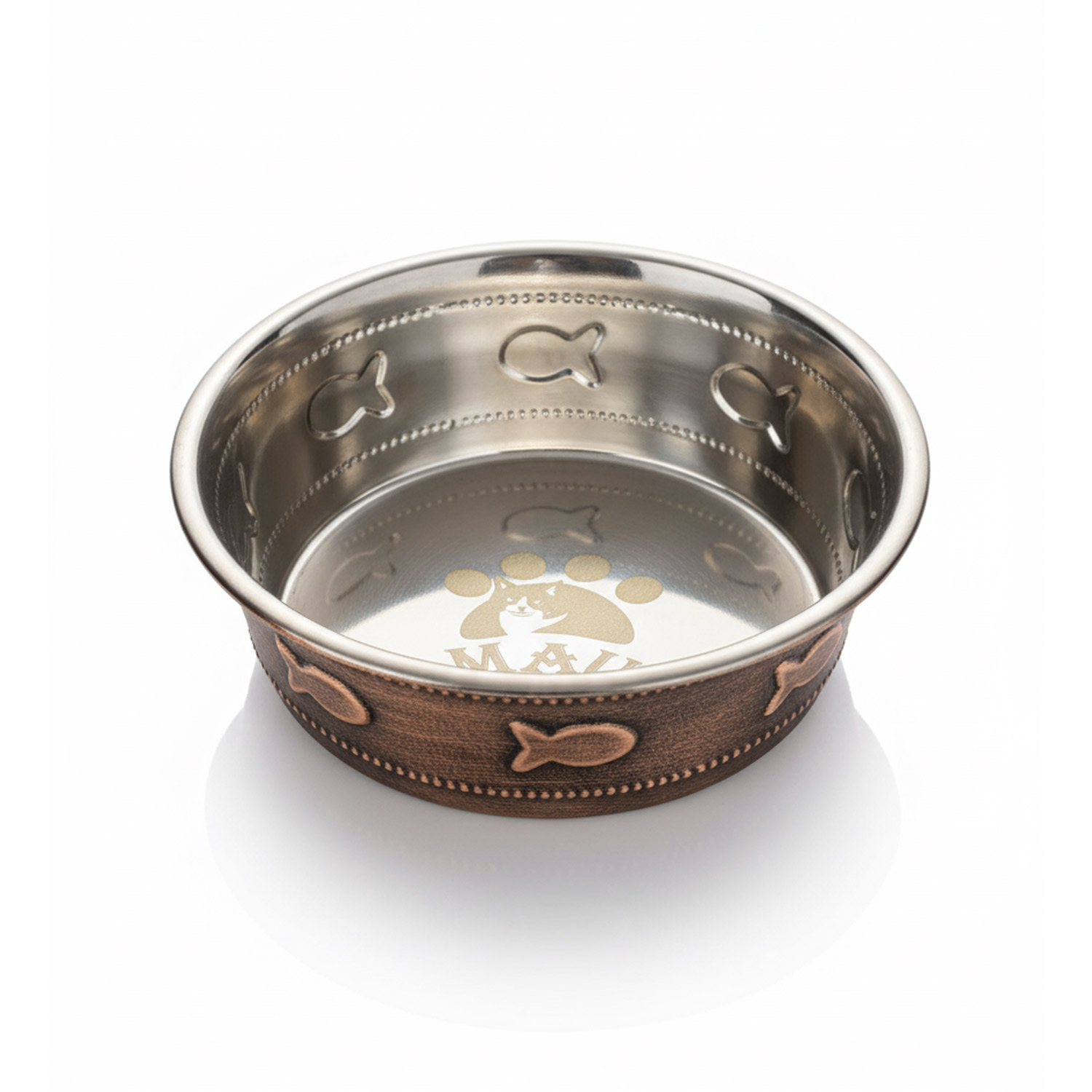 Premium Bowl Fish Embossed - Antique Copper - Image 3