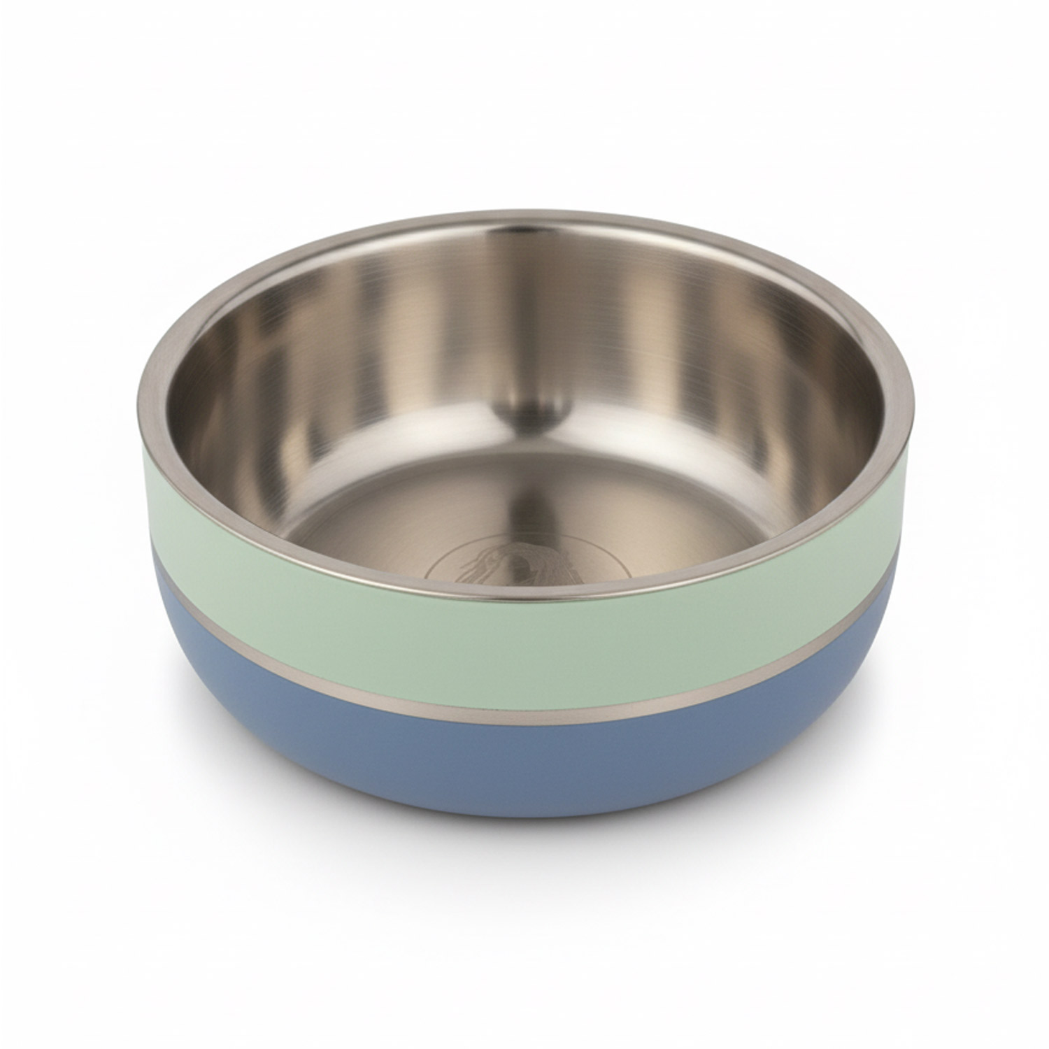 Saluki Stainless Steel Double Wall Dog Bowls - Two Tone - Image 2