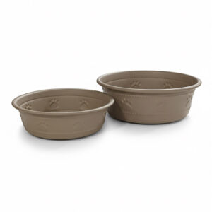 Premium Bowl Paw Embossed - Brown