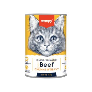Wanpy Chunks in Gravy Canned Food for Cats - Beef