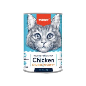 Wanpy Chunks in Gravy Canned Food for Cats - Chicken 375g