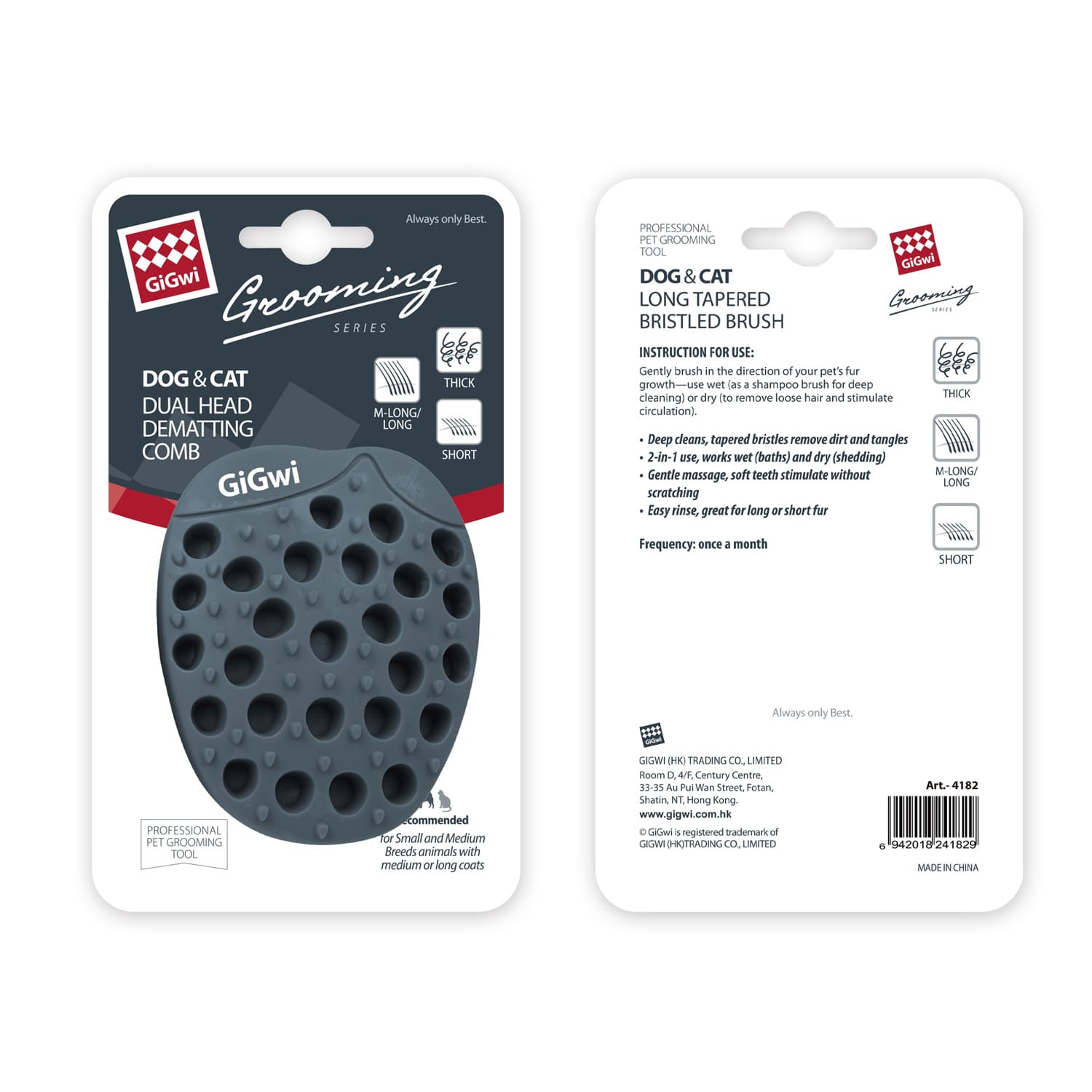 Long Tapered Bristled Brush for Dogs and Cats - Image 5