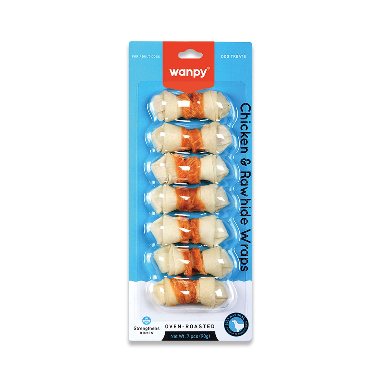 Wanpy Chicken Wrapped Rawhide Dog Treat 90g