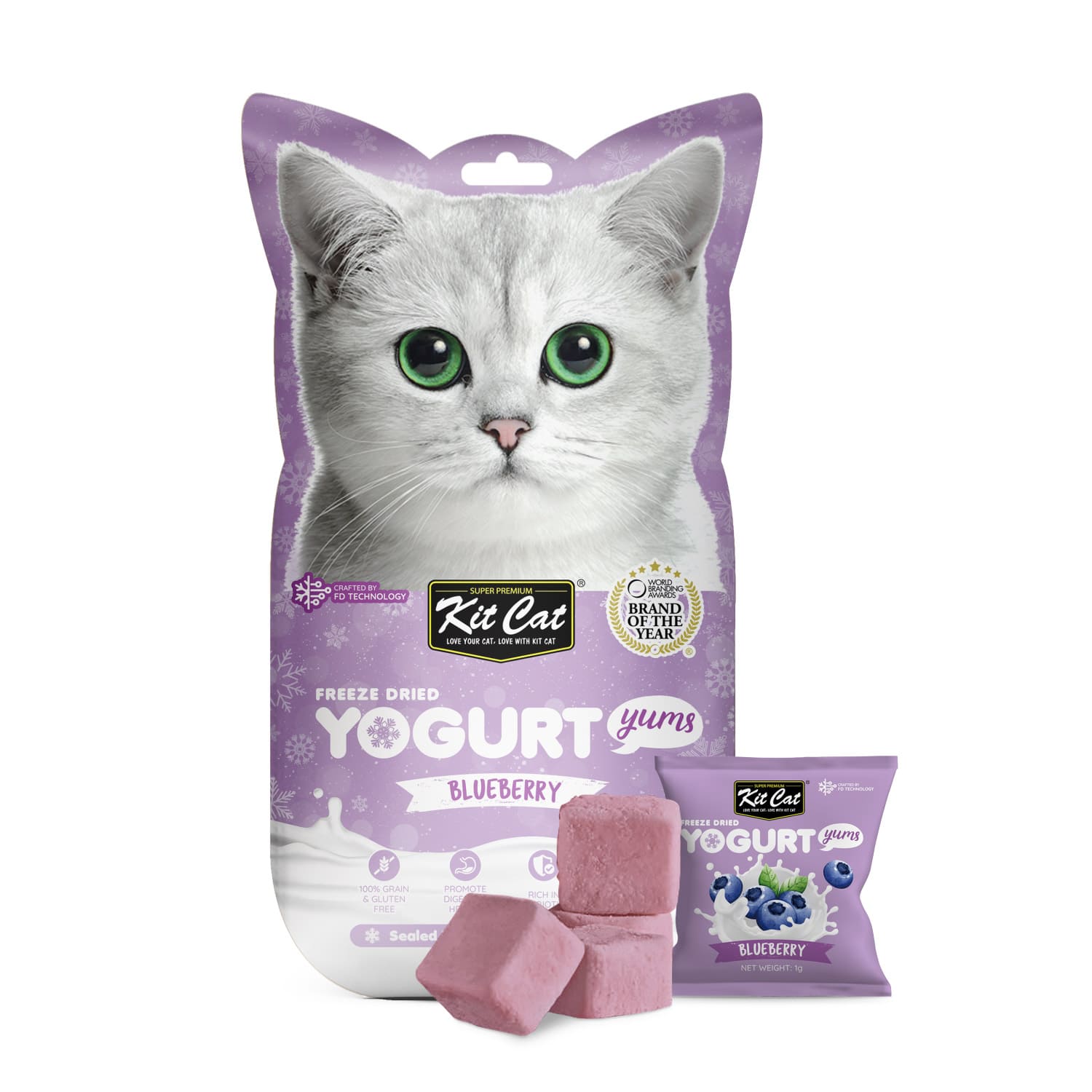 Kit Cat Freeze Dried Yogurt Yums - Blueberry - Image 2