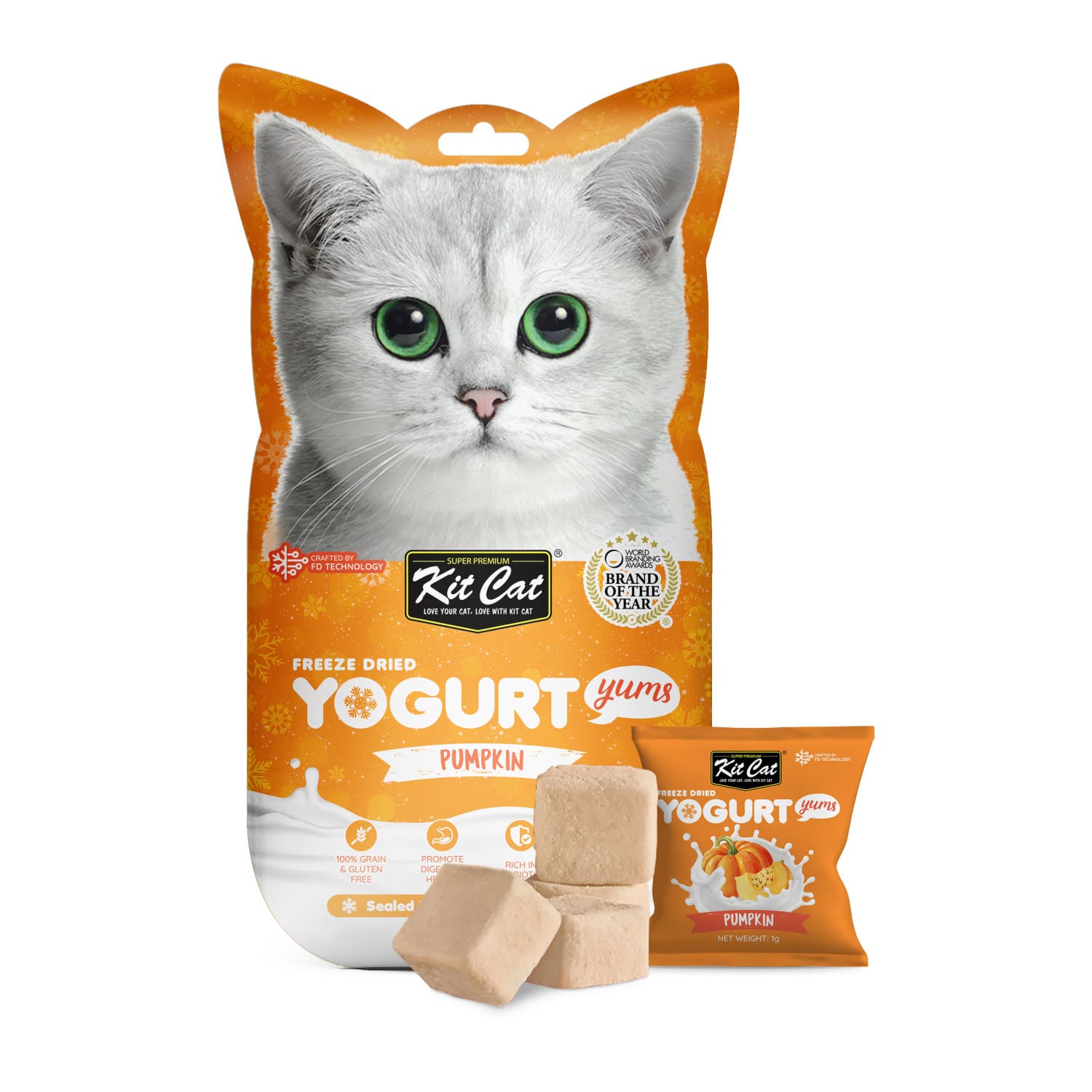 Kit Cat Freeze Dried Yogurt Yums - Pumpkin - Image 2