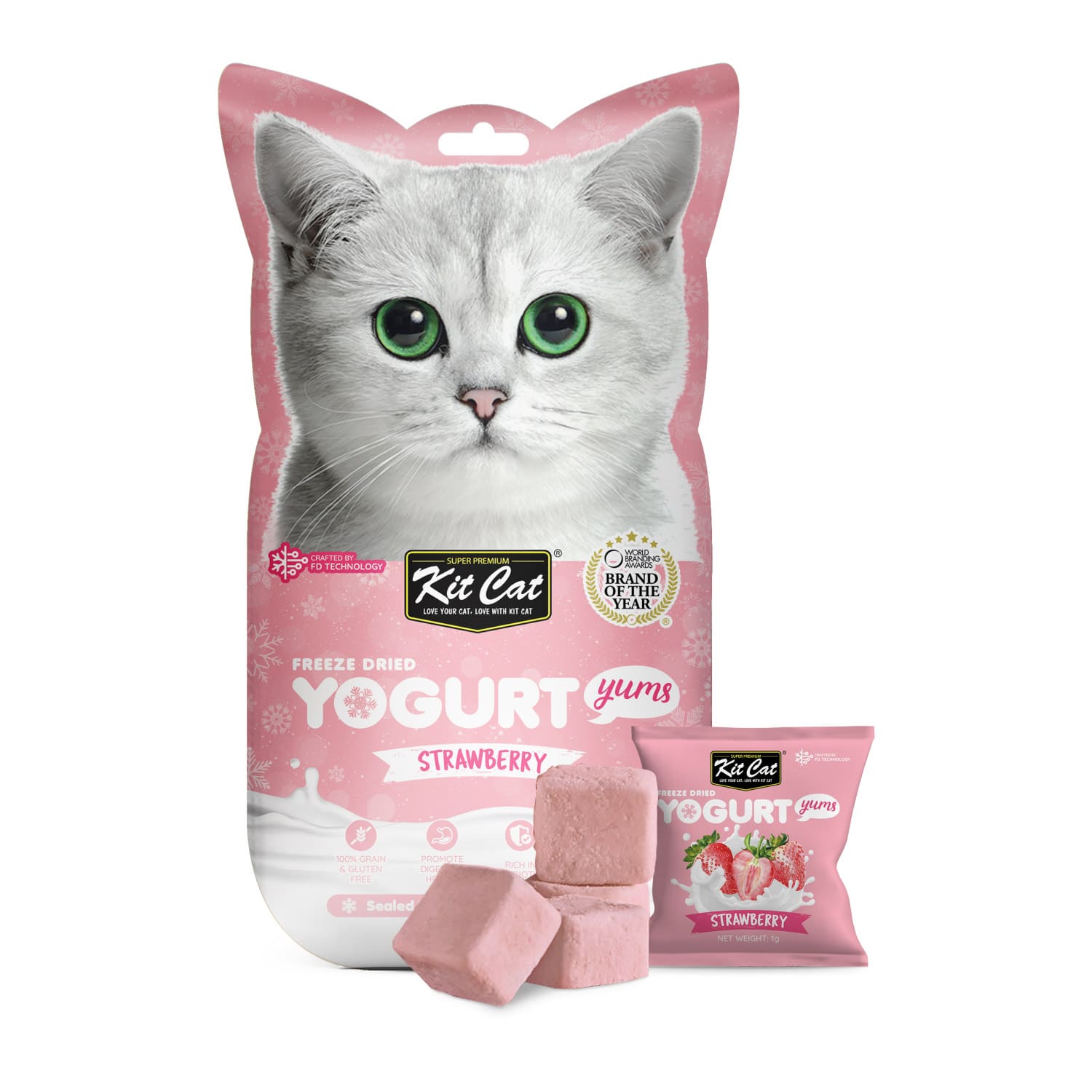 Kit Cat Freeze Dried Yogurt Yums - Strawberry - Image 2