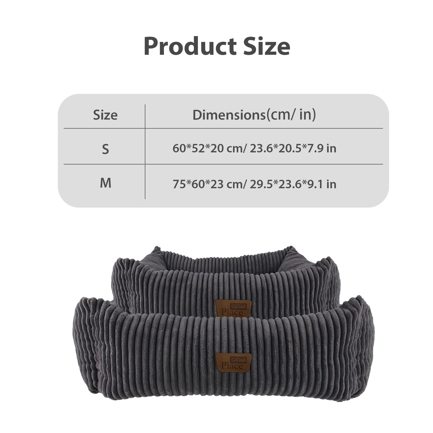 GiGwi Place Sweet Dreams Bolster Pet Bed - Square - Image 5