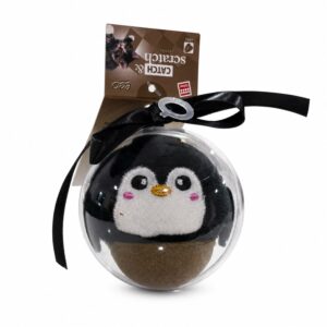 GiGwi Hemispherical Tumbler Toy with Catnip - Penguin