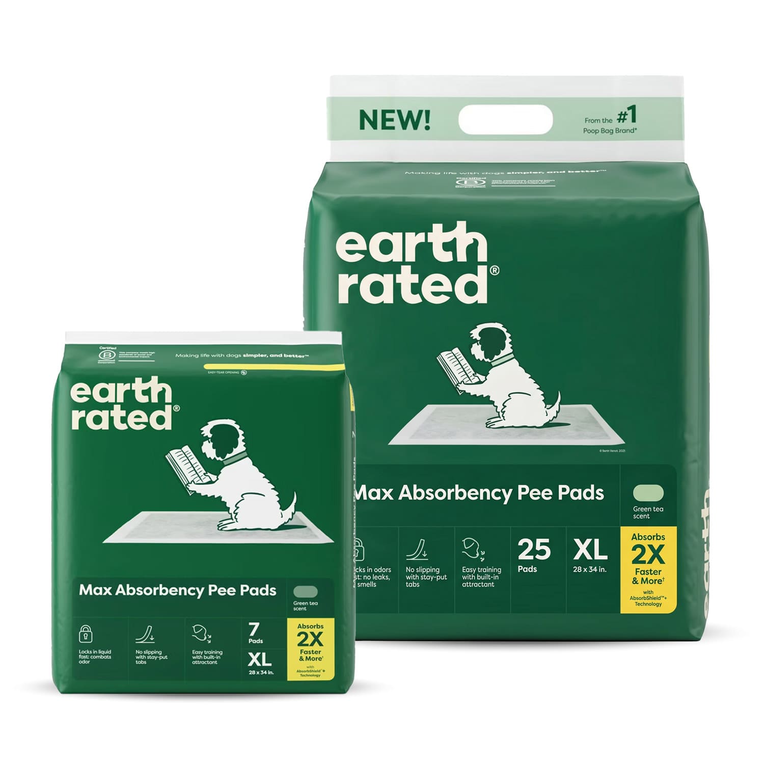 Earth Rated Max Absorbency Training Pee Pads - Extra Large